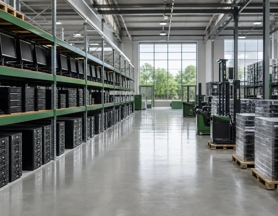 Organized IT asset processing facility